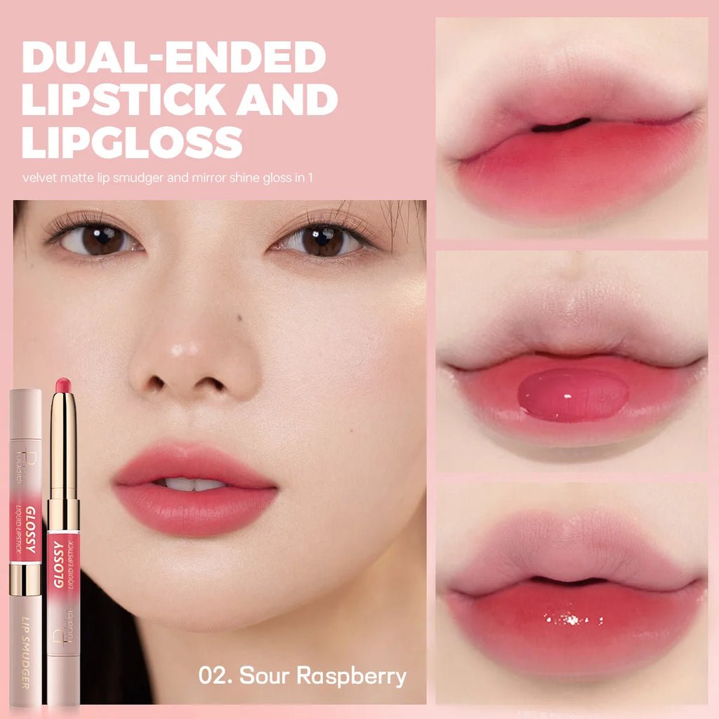 Double-Headed Lipstick Matte & Moisturizing Lip Gloss