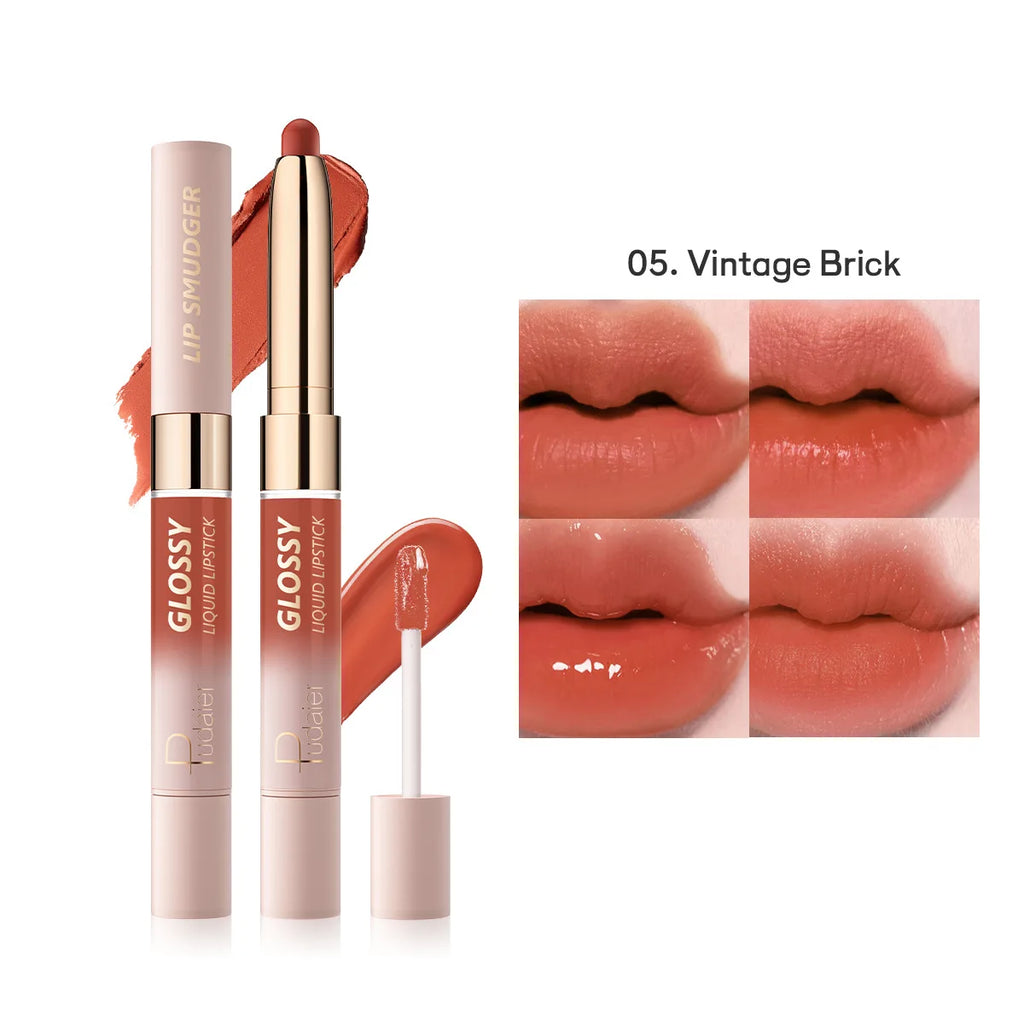 Double-Headed Lipstick Matte & Moisturizing Lip Gloss