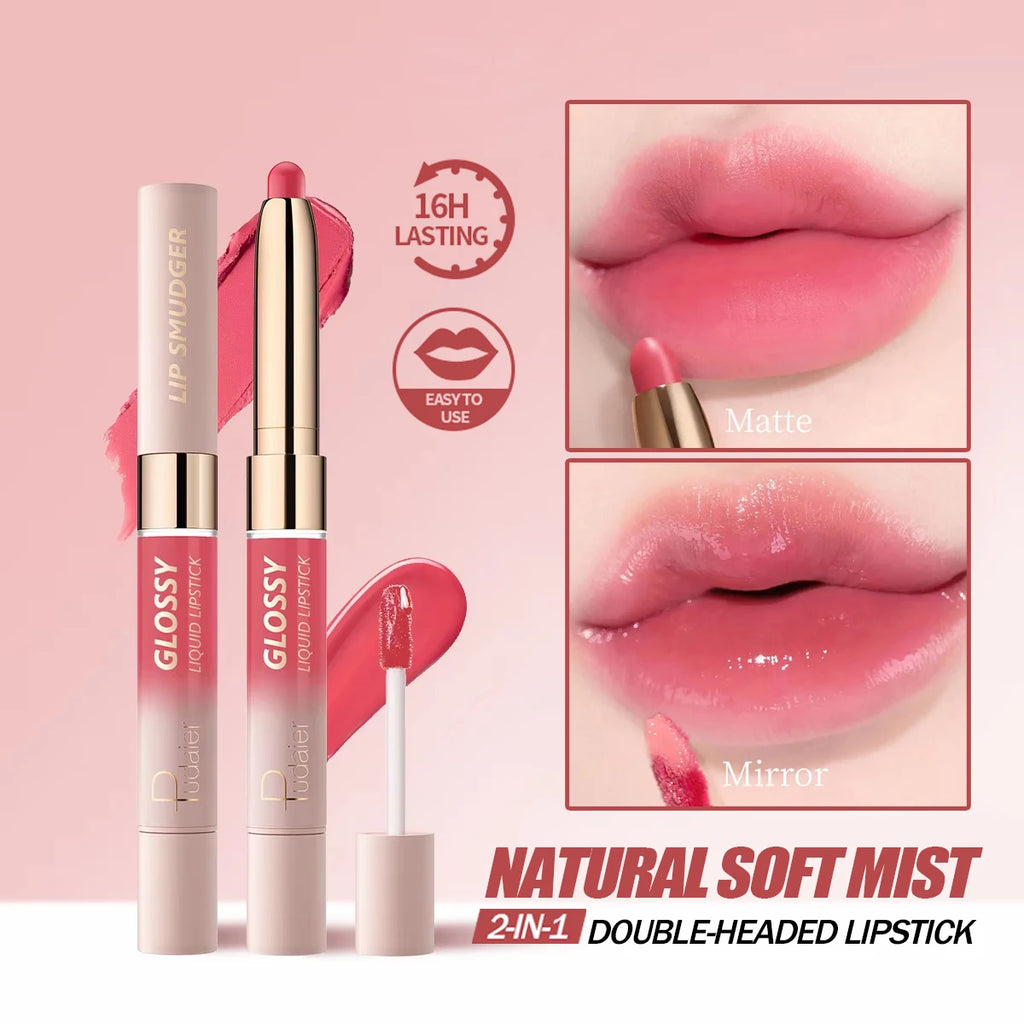 Double-Headed Lipstick Matte & Moisturizing Lip Gloss