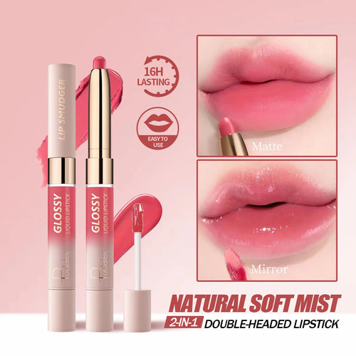 Double-Headed Lipstick Matte & Moisturizing Lip Gloss