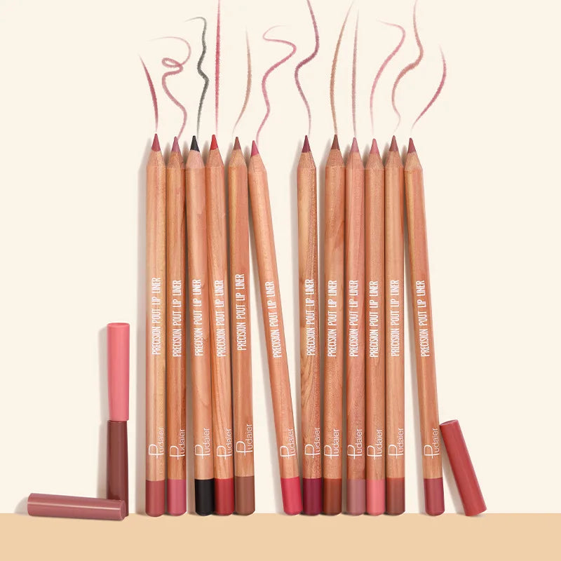12-Piece Matte Lip Liner Set | Long Lasting Lip Contour Kit